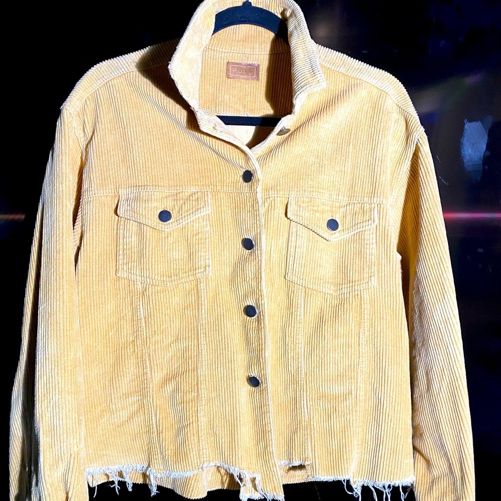 POL corduroy frayed bottom Moto jacket!